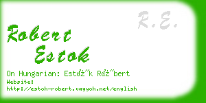 robert estok business card